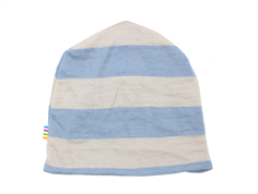 Joha hat stripe light gray/light blue wool